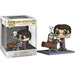 Figurine Funko POP Harry Potter anniversaire de 9 cm montrant Harry poussant un chariot en vinyle dans une boîte vitrine