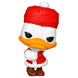 Vue rapprochée de la figurine Daisy Duck Disney Holiday Funko POP montrant les détails colorés et festifs