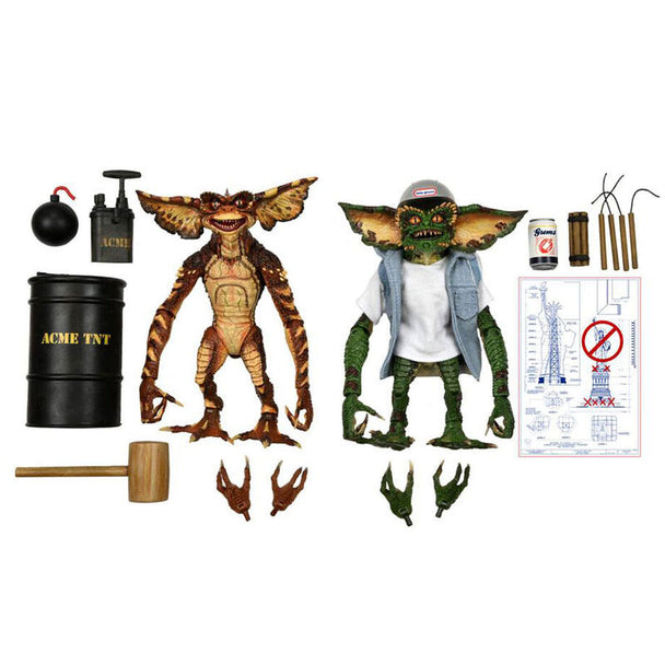 Détail de la tête expressive de la figurine Gremlins 2 Ultimate Demolition NECA