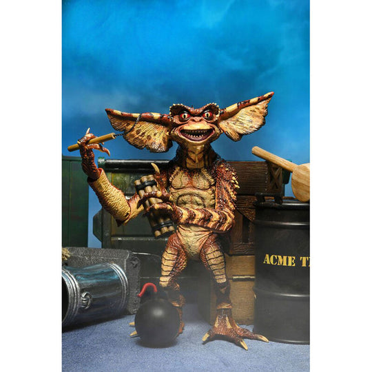 Ensemble complet des figurines Gremlins 2 Ultimate Demolition exposées côte à côte