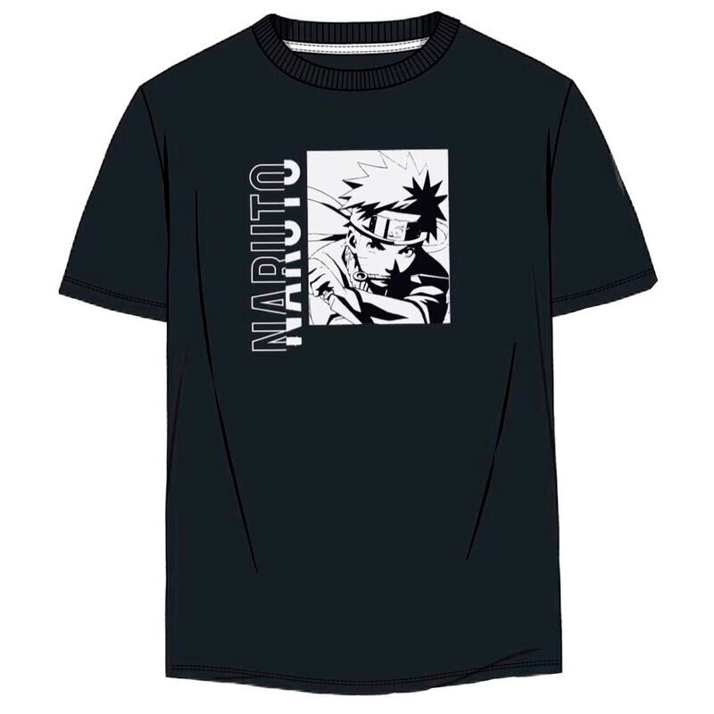 T-shirt adulte DIFUZED avec illustration Naruto et Sasuke, coton 100%, disponible en plusieurs tailles.