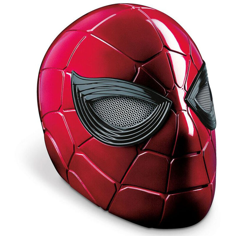 Vue arrière du casque Iron Spider Marvel Legends avec détails texturés