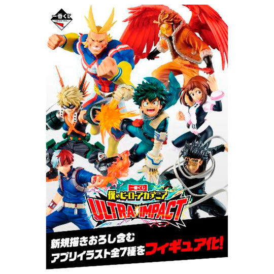 Coffret complet My Hero Academia Ichiban Kuji Ultra Impact avec 80 produits et tickets
