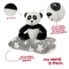 Vue rapprochée de la texture douce et moelleuse de la couverture panda PERLETTI