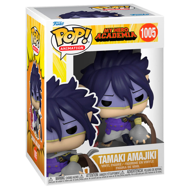 Détail de la figurine Funko POP Tamaki montrant les couleurs vives et les détails du costume de héros