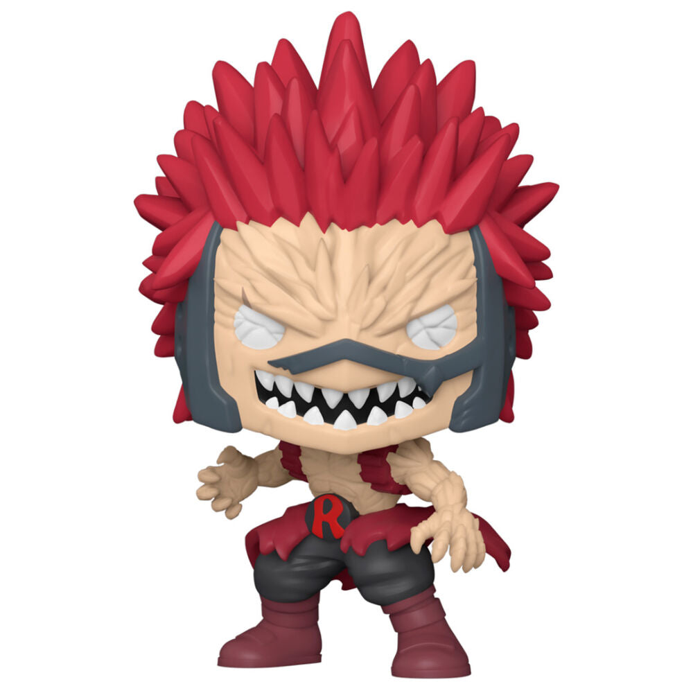 Figurine Funko POP Eijiro Unbreakable posée sur une surface blanche, mettant en valeur ses couleurs vives et son design