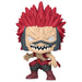 Figurine Funko POP Eijiro Unbreakable posée sur une surface blanche, mettant en valeur ses couleurs vives et son design