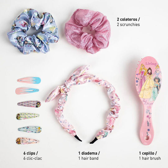 Vue latérale du vanity case Disney Princess montrant sa taille compacte et design