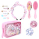 Vanity case Disney Princess CERDÁ vu de face avec fermeture éclair et motifs colorés