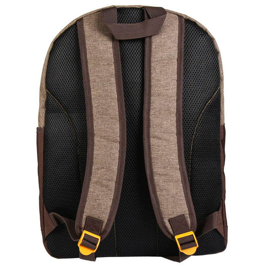 Détail du tissu polyester résistant du sac à dos Mandalorian Yoda 44cm