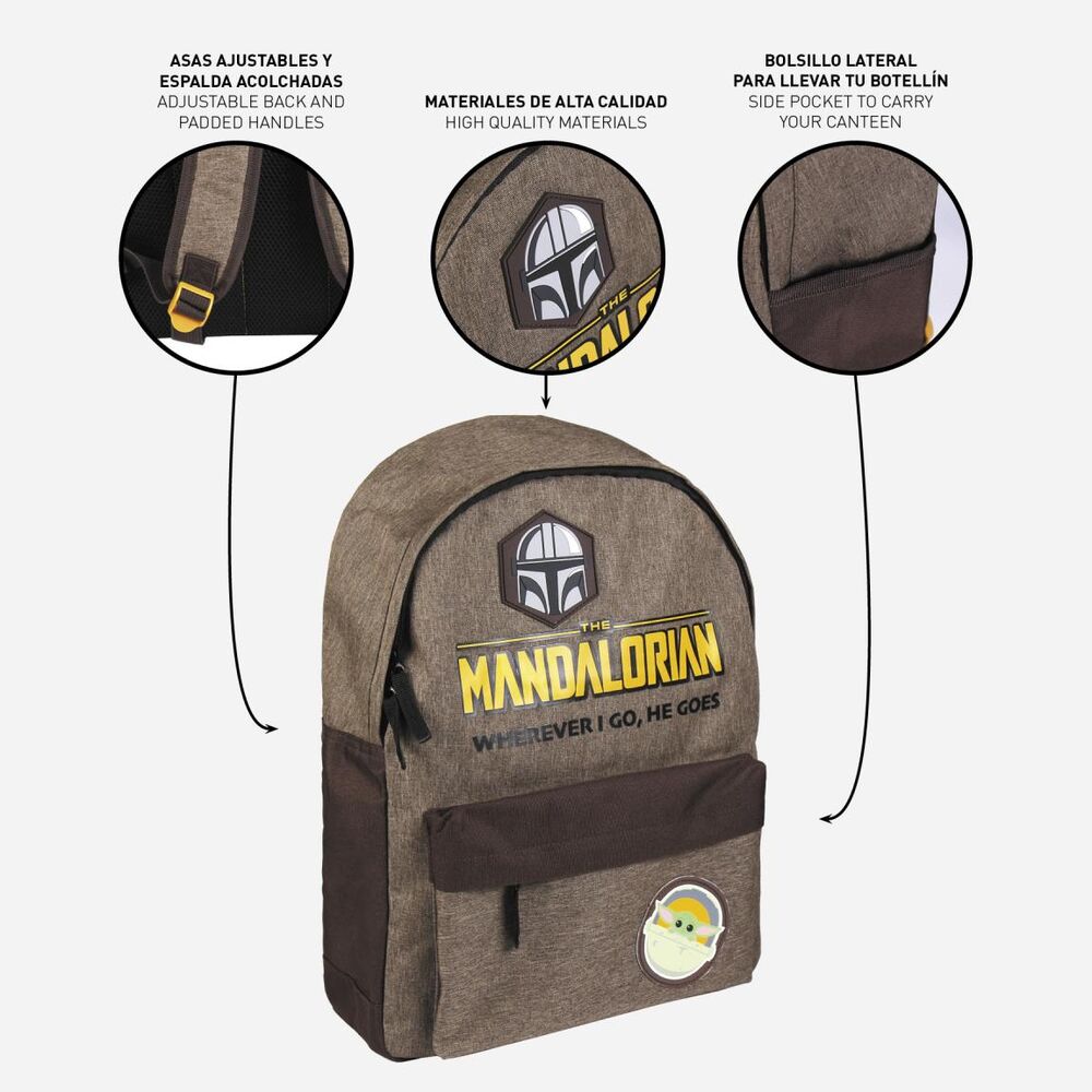 Sac à dos Mandalorian Yoda porté par un enfant, démonstration du confort et du style