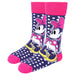 Chaussettes Disney Minnie CERDÁ étalées montrant la composition en coton et élasthanne pour confort optimal