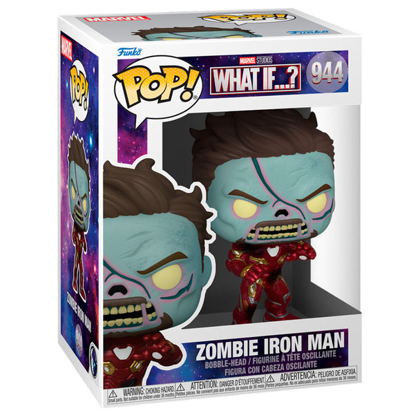 Zoom sur les détails de la figurine Zombie Iron Man Funko POP avec peinture et design soignés