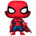 Zoom sur la tête détaillée de la figurine Zombie Spiderman Funko POP Marvel What If