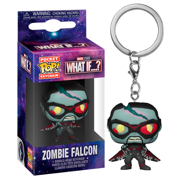 Porte-clés FUNKO Pocket POP représentant Zombie Falcon de la série Marvel What If, vue de face