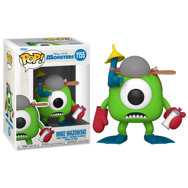 Figurine Funko POP Mike Wazowski avec gant, vue de face, édition Monsters Inc 20e anniversaire