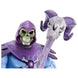 Accessoires fournis avec la figurine Skeletor posés à côté de la figurine sur fond blanc