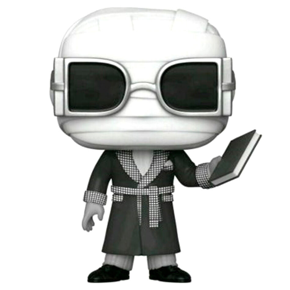Boîte cadeau Funko POP contenant la figurine Invisible Man Black and White exclusive, idéale pour collection