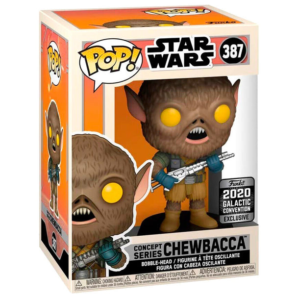 Détail de la figurine Chewbacca Funko POP 9 cm édition limitée avec son design fidèle au personnage Star Wars