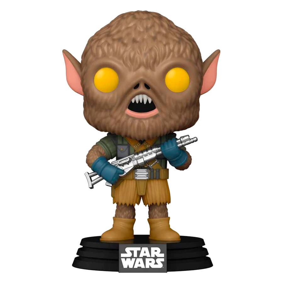 Vue latérale de la boîte vitrine contenant la figurine exclusive Funko POP Chewbacca Star Wars 2020