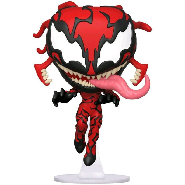 Figurine Funko POP Carla Unger Carnage exclusive Marvel Comics vue de face dans sa boîte vitrine