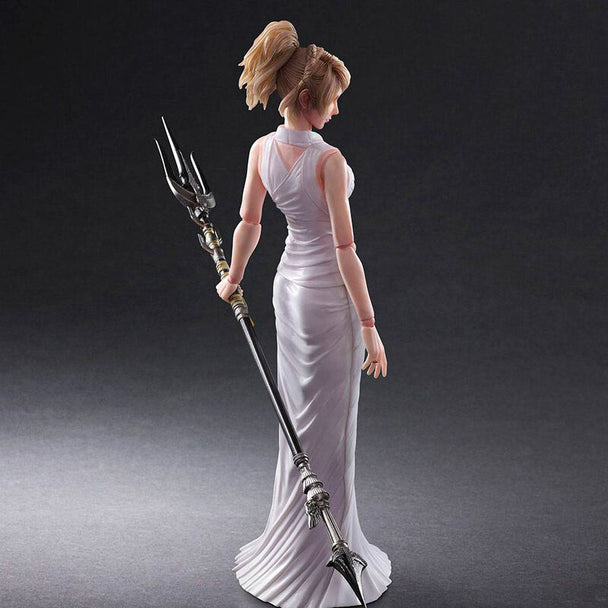 Zoom sur le visage expressif de la figurine Lunafreya Nox Fleuret Final Fantasy XV
