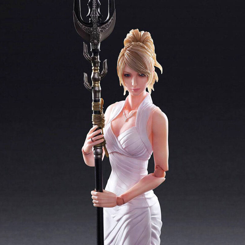 Vue latérale montrant l'articulation et les accessoires de la figurine Play Arts Kai