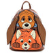 Sac à dos Loungefly Disney Copper Todd vue de face avec design détaillé du personnage Fox and the Hound