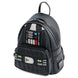 Vue latérale du sac à dos Loungefly Star Wars Dark Side montrant la profondeur et la texture du matériau