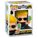 Vue rapprochée de la figurine Johnny Bravo Funko POP affichant ses accessoires miroir et peigne
