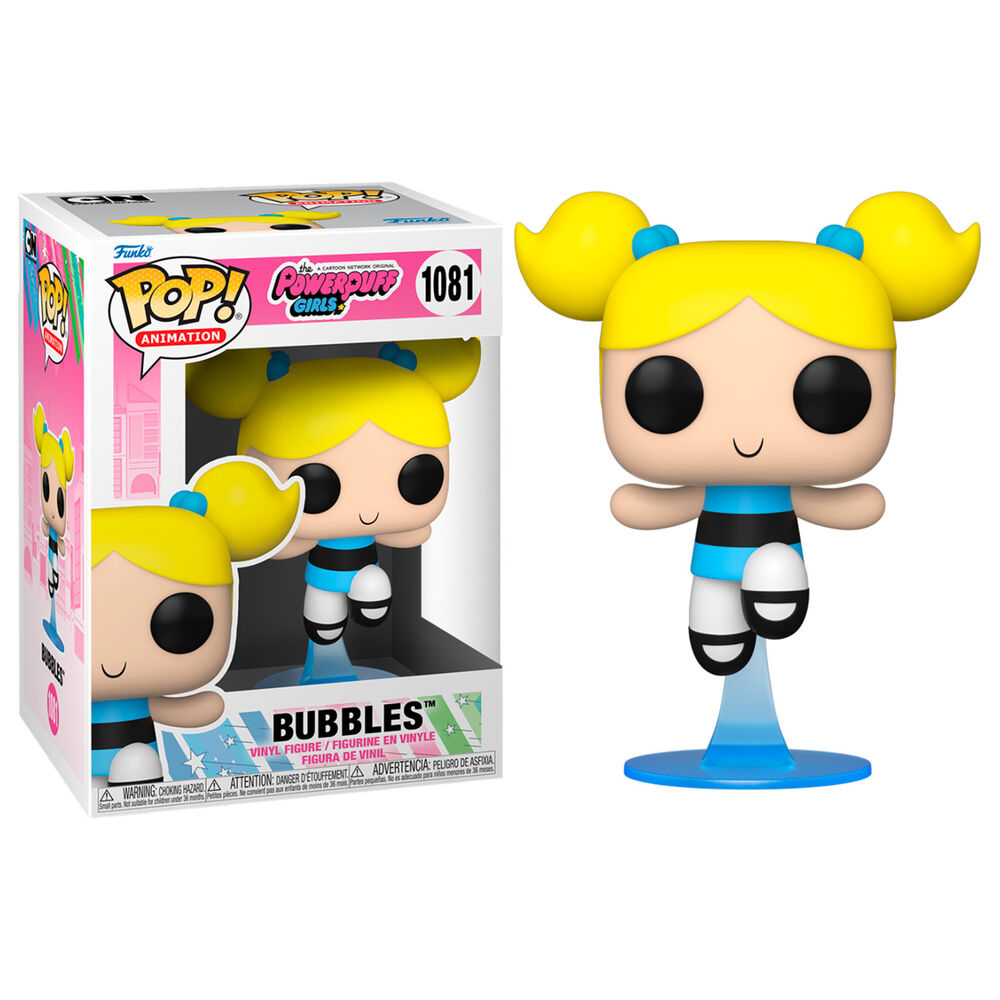 Figurine Funko POP Bubbles des Powerpuff Girls en vinyle de 9 cm dans sa boîte vitrine