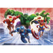 Boîte du puzzle CLEMENTONI Marvel Avengers 104 pièces avec illustrations colorées et informations sur le produit