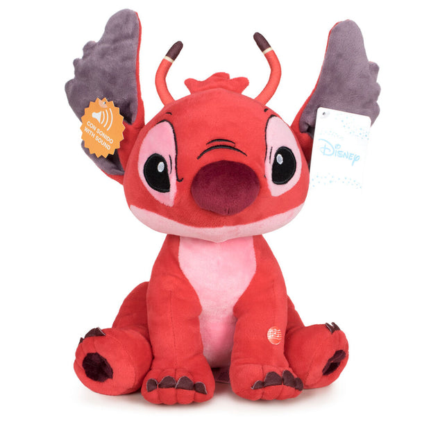 Peluche Stitch Leroy Disney de 30cm en tissu doux, vue de face, marque PLAY BY PLAY.