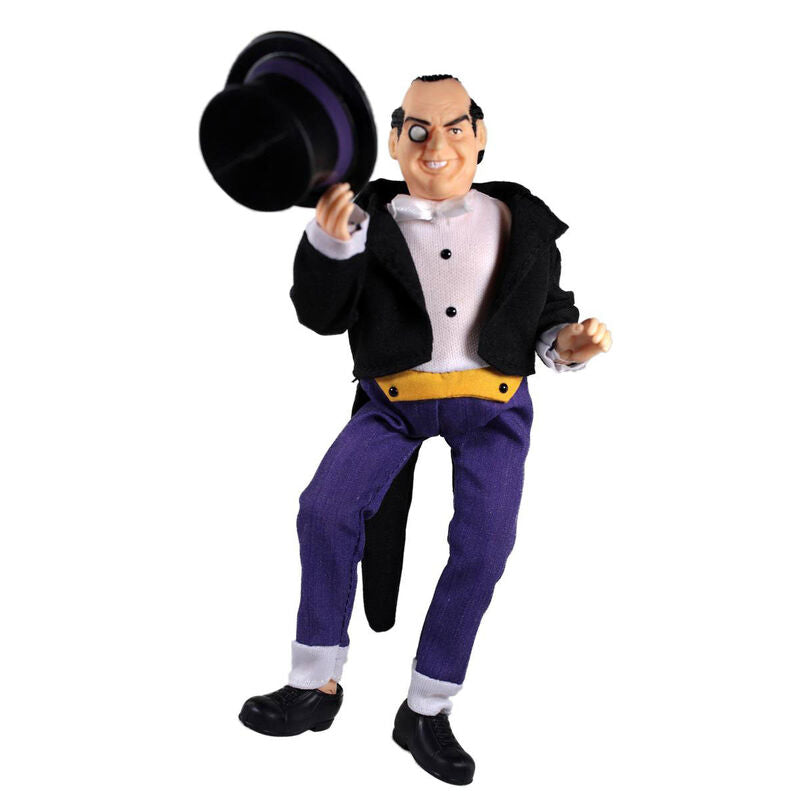 Photo de la figurine Le Pingouin DC Comics montrant ses 14 points d'articulation en position dynamique