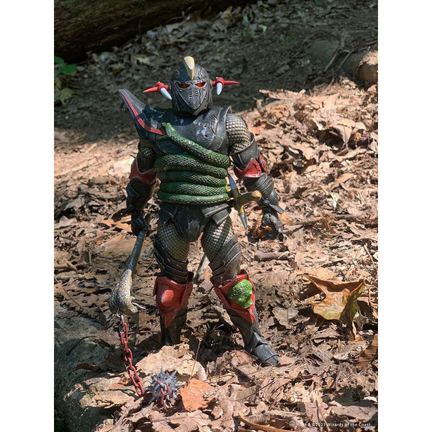 Vue rapprochée des détails et accessoires de la figurine Grimsword NECA 18cm