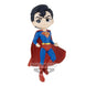 Figurine Superman Q Posket BANPRESTO 15cm vue de face avec costume bleu et cape rouge