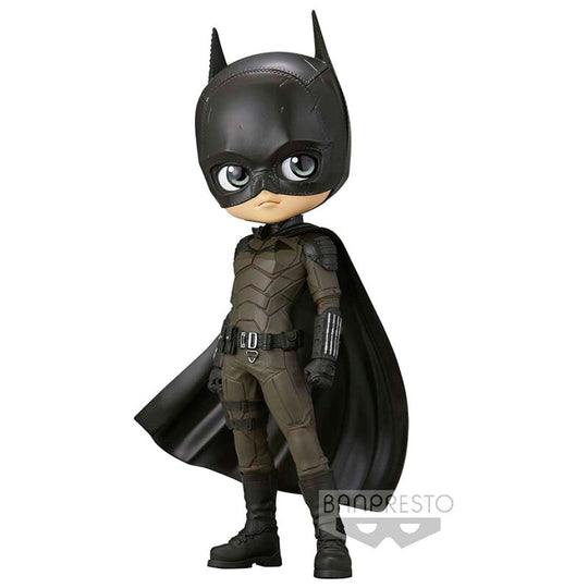 Figurine Batman Q Posket version B de 15cm par BANPRESTO, représentant le super-héros DC Comics avec détails soignés.