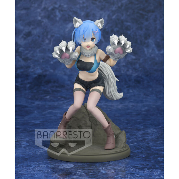 Figurine Ram de Re:Zero en pose dynamique, hauteur 18cm, vue de face