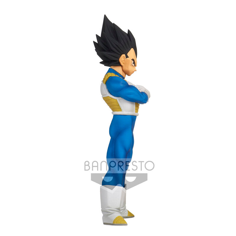Vue arrière de la figurine Vegeta Dragon Ball Z mettant en valeur les détails de sa tenue