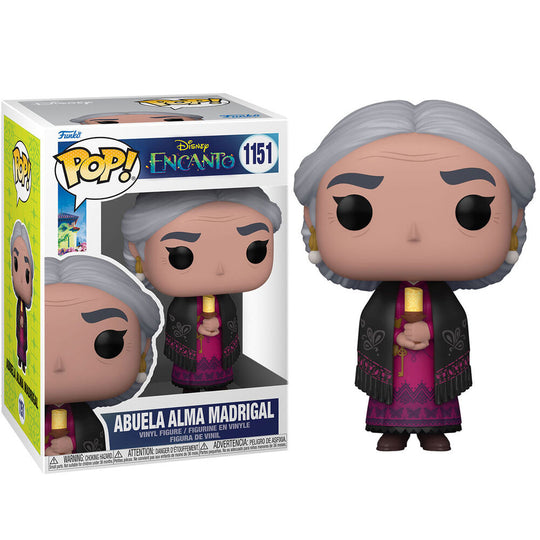 Figurine Funko POP Grandma Alma Madrigal de Disney Encanto en vinyle 9 cm dans sa boîte fenêtre