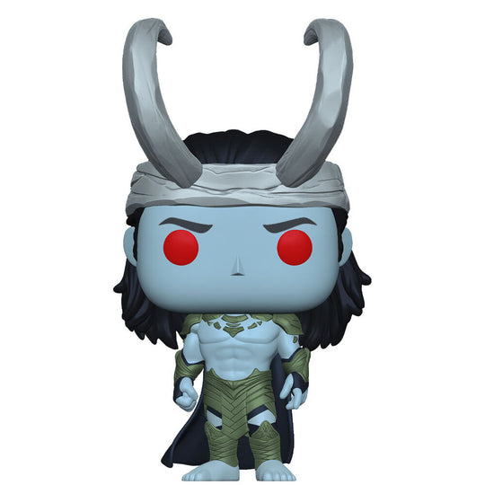 Figurine Funko POP Frost Giant Loki Marvel What If, vue avant dans sa boîte vitrine de 9 cm
