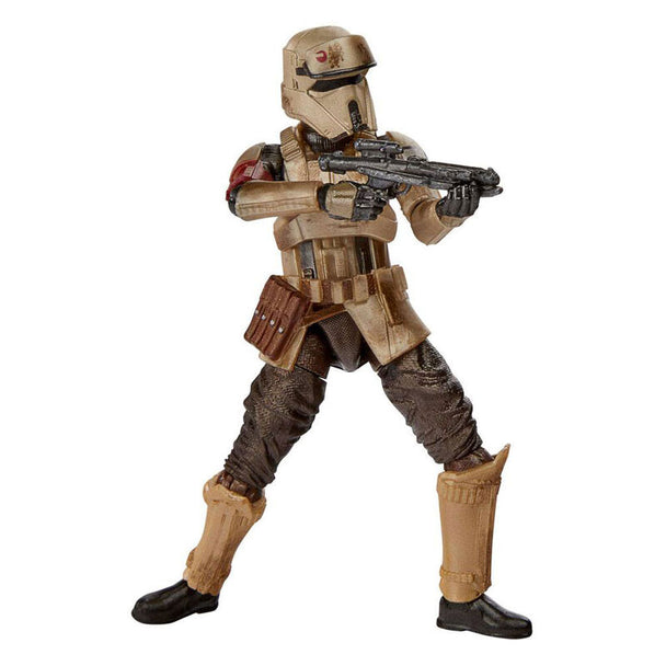 Gros plan sur la tête de la figurine Shoretrooper Carbonized avec casque détaillé