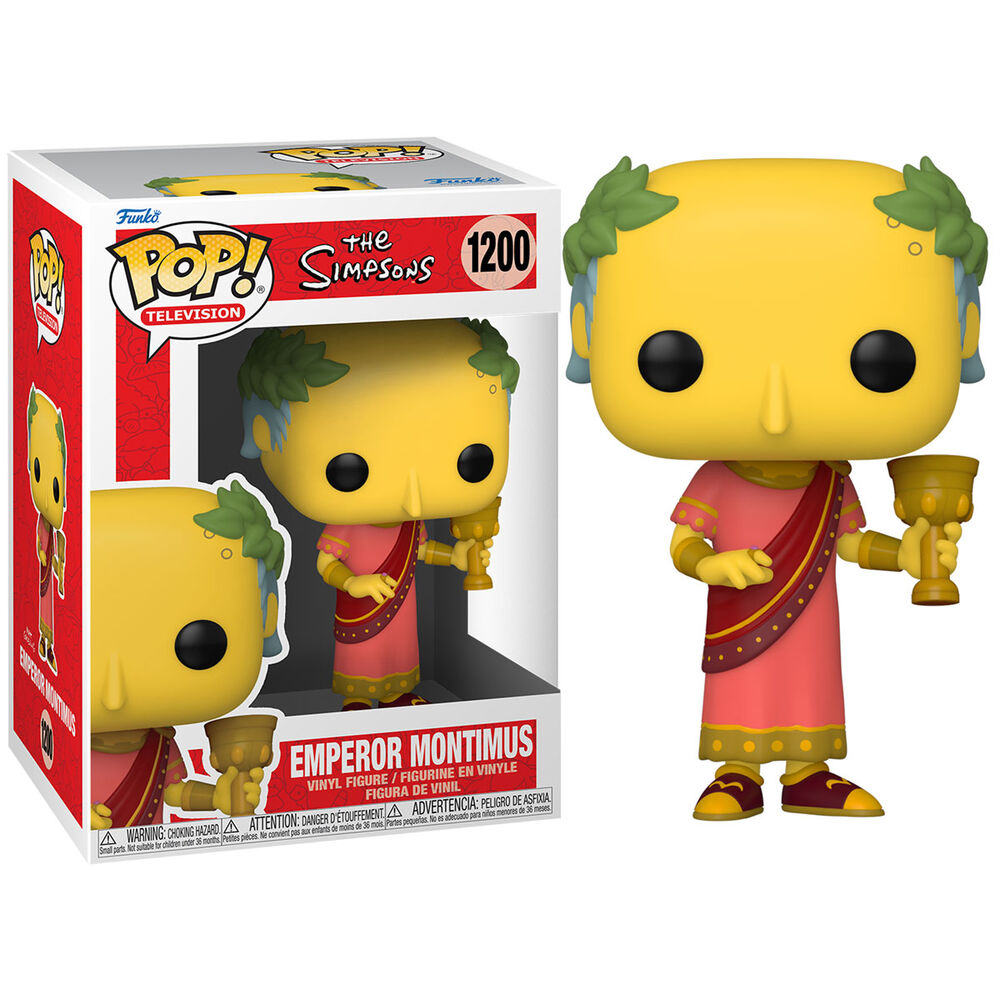 Figurine Funko POP Simpsons Emperor Montimus en vinyle de 9 cm dans sa boîte vitrine transparente