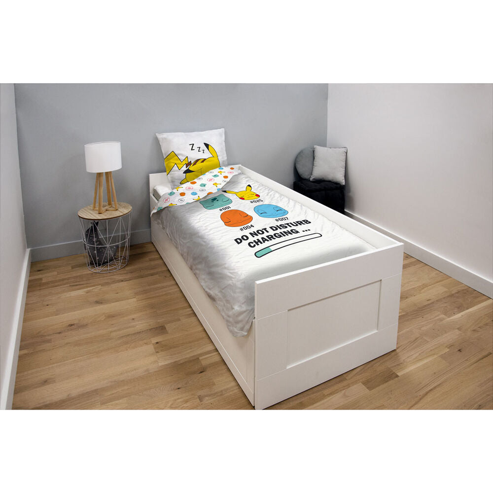 Housse de couette Pokémon 90cm en coton premium avec motifs colorés NINTENDO