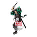 Figurine Tanjiro Kamado Demon Slayer 19cm vue de face avec kimono détaillé