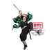 Vue arrière de la figurine Tanjiro Kamado Demon Slayer avec détails du manteau