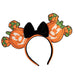 Serre-tête Loungefly Disney avec tête de citrouille orange et oreilles de Mickey sur fond blanc