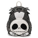 Sac à dos Loungefly Jack Skellington vue de face avec design détaillé du visage emblématique du film Disney L'Étrange Noël de Monsieur Jack