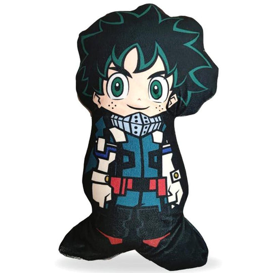 Coussin 3D Izuku Midoriya de 35cm inspiré de My Hero Academia, design détaillé et couleurs vives