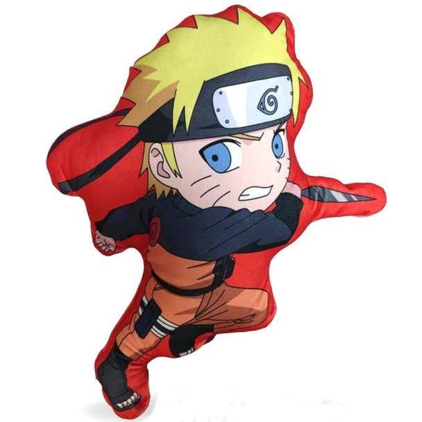 Coussin 3D Naruto Shippuden Uzumaki de 35 cm avec design détaillé et couleurs vives, parfait pour les fans de la série animée.